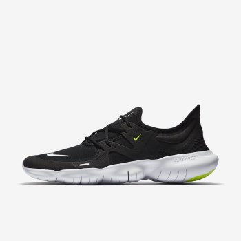 Nike Free RN 5.0 - Férfi Futócipő - Fekete/Sötét Szürke/Fehér